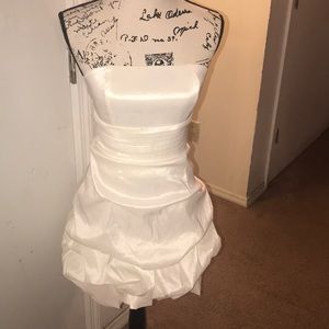 Forever21 High Sheen Ruffle Mini Dress.